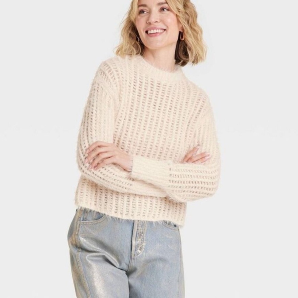 Women's Cream Knit Sweater